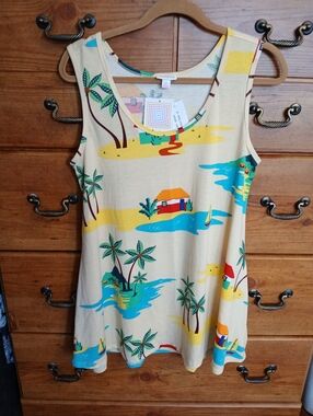 LuLaRoe Sleeveless Tropical Perfect Tank - Size :Small